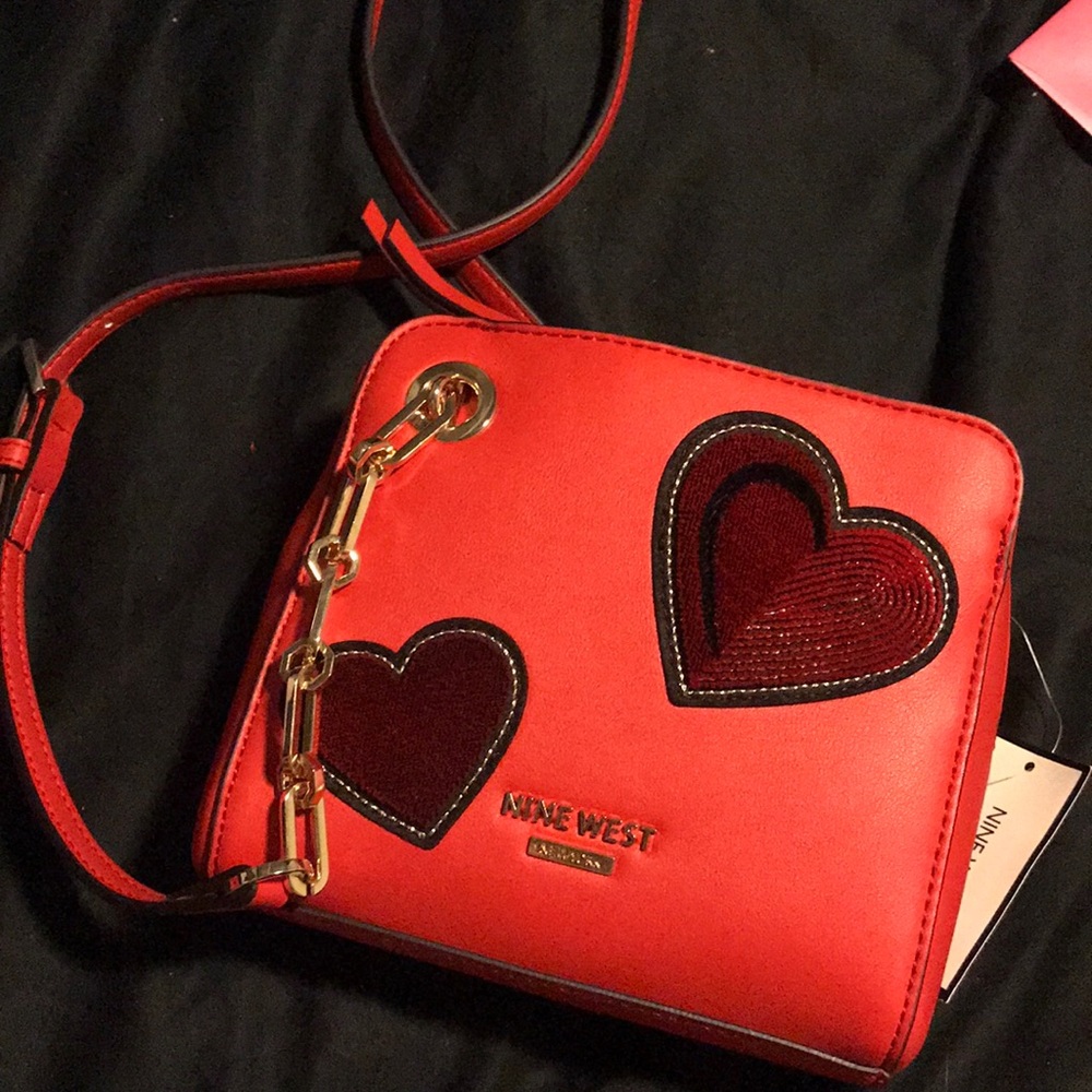 CUSTOM red heart purse
